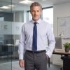 The Hampton Check Shirt, Mens Formal Dress Shirts For Office Business, Wedding Suit & Casual. Long Sleeve, Single or Double Cuff. Blue. (Discontinued Style, Very Limited Stocks, On Sale Great Buy) - Thumbnail Image 1