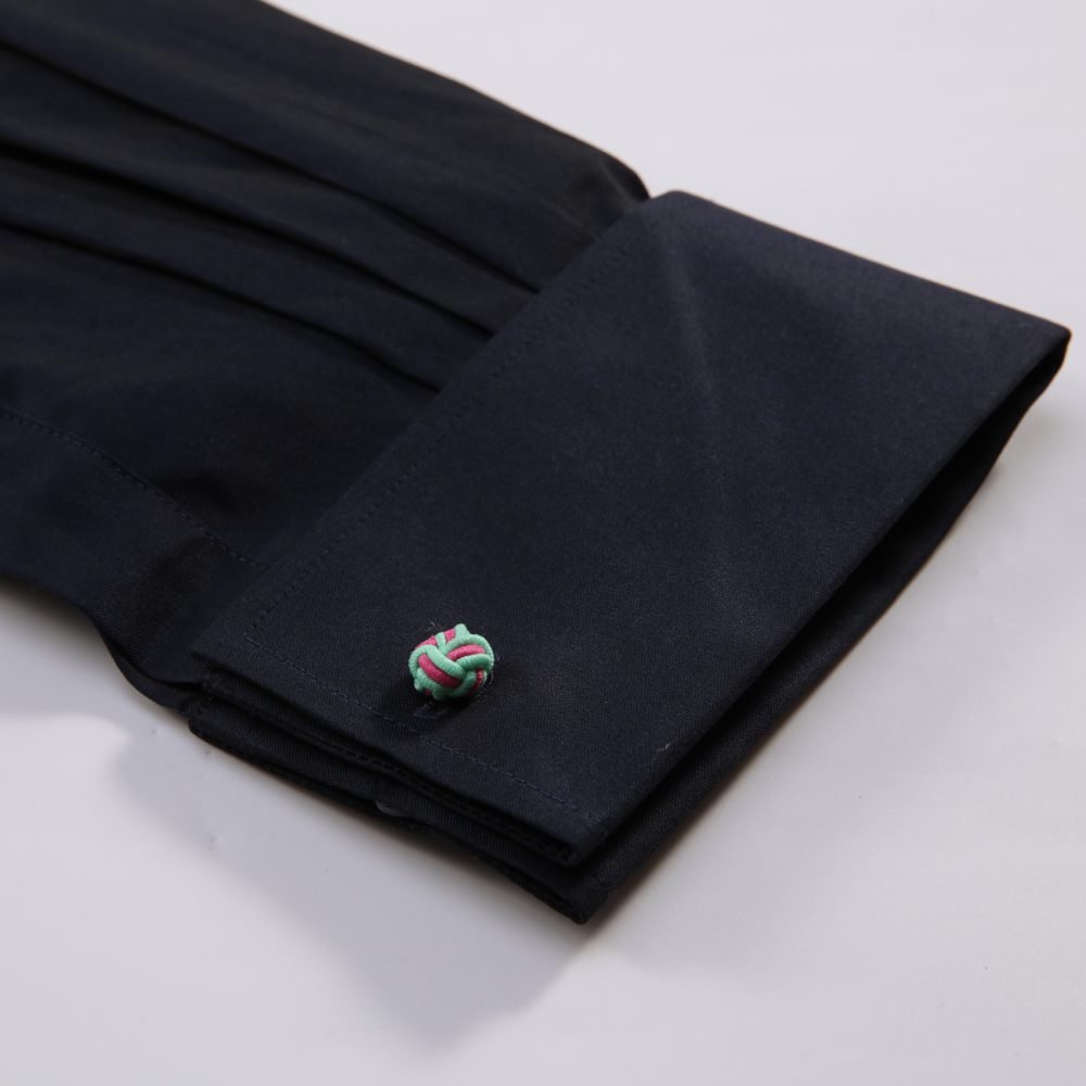 The London Plain Mens Shirt, Regular Fit, Classic Formal Dress Wear, Single & Double Cuff Option, Black - Image 10