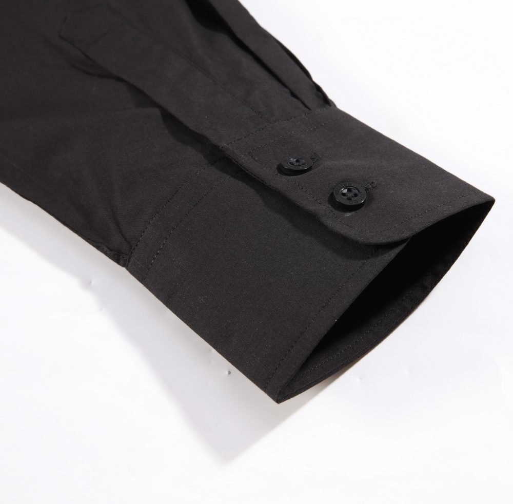 The London Plain Mens Shirt, Regular Fit, Classic Formal Dress Wear, Single & Double Cuff Option, Black - Image 11