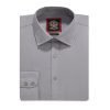 The London Plain Mens Shirt, Regular Fit, Classic Formal Dress Wear, Single & Double Cuff Option, Light Grey - Thumbnail Image 9