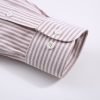 Sand - Mens Long Sleeve Stripe Oxford Shirt. The Kensington Button Down Collar & Pocket. Authentic Oxford Fabric - Thumbnail Image 8