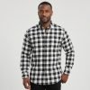 Mens Tartan Check Shirts Lumberjack Flannel Style by Janeo British Apparel. Black White Rebel - Thumbnail Image 1