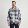 Mens Tartan Check Shirts Lumberjack Flannel Style by Janeo British Apparel. Moody Blues Navy - Thumbnail Image 1