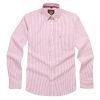 Crayo'ola Red - Mens Long Sleeve Stripe Oxford Shirt. The Kensington Button Down Collar & Pocket. Authentic Oxford Fabric - Thumbnail Image 4