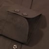 Mens Plain Formal Dress Shirts for Office Business, Wedding Suit & Casual, Long Sleeve, Janeo British Apparel. English Chocolate Brown. (Discontinued Style, Very Limited Stocks, On Sale Great Buy) - Thumbnail Image 5