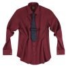 The London Plain Mens Shirt, Regular Fit, Classic Formal Dress Wear, Single & Double Cuff Option, Burgundy - Thumbnail Image 13