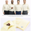 The London Plain Mens Shirt, Regular Fit, Classic Formal Dress Wear, Single & Double Cuff Option, Fresh Primrose Lemon - Thumbnail Image 5
