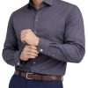The London Plain Mens Shirt, Regular Fit, Classic Formal Dress Wear, Single & Double Cuff Option, Grey - Thumbnail Image 1