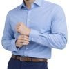 The London Plain Mens Shirt, Regular Fit, Classic Formal Dress Wear, Single & Double Cuff Option, Porcelain Blue - Thumbnail Image 1