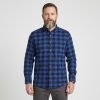 Mens Tartan Check Shirts Lumberjack Flannel Style by Janeo British Apparel. Queen Royal Blue - Thumbnail Image 1