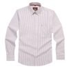 Sand - Mens Long Sleeve Stripe Oxford Shirt. The Kensington Button Down Collar & Pocket. Authentic Oxford Fabric - Thumbnail Image 4