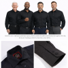 The London Plain Mens Shirt, Regular Fit, Classic Formal Dress Wear, Single & Double Cuff Option, Black - Thumbnail Image 4