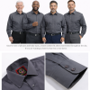 The London Plain Mens Shirt, Regular Fit, Classic Formal Dress Wear, Single & Double Cuff Option, Grey - Thumbnail Image 7