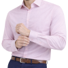 The London Plain Mens Shirt, Regular Fit, Classic Formal Dress Wear, Single & Double Cuff Option, Pink - Thumbnail Image 6