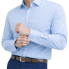The London Plain Mens Shirt, Regular Fit, Classic Formal Dress Wear, Single & Double Cuff Option, Sky Blue - Thumbnail Image 6