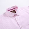 Tickle Me Pink - Mens Long Sleeve Stripe Oxford Shirt. The Kensington Button Down Collar & Pocket. Authentic Oxford Fabric - Thumbnail Image 8