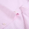 Tickle Me Pink - Mens Long Sleeve Stripe Oxford Shirt. The Kensington Button Down Collar & Pocket. Authentic Oxford Fabric - Thumbnail Image 9
