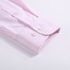 Tickle Me Pink - Mens Long Sleeve Stripe Oxford Shirt. The Kensington Button Down Collar & Pocket. Authentic Oxford Fabric - Thumbnail Image 10