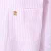 Tickle Me Pink - Mens Long Sleeve Stripe Oxford Shirt. The Kensington Button Down Collar & Pocket. Authentic Oxford Fabric - Thumbnail Image 6