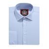 The London Plain Mens Shirt, Regular Fit, Classic Formal Dress Wear, Single & Double Cuff Option, Porcelain Blue - Thumbnail Image 5