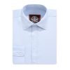 The London Plain Mens Shirt, Regular Fit, Classic Formal Dress Wear, Single & Double Cuff Option, Sky Blue - Thumbnail Image 8
