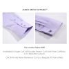 The London Plain Mens Shirt, Regular Fit, Classic Formal Dress Wear, Single & Double Cuff Option, Vibrant Lavender - Thumbnail Image 5