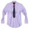 The London Plain Mens Shirt, Regular Fit, Classic Formal Dress Wear, Single & Double Cuff Option, Vibrant Lavender - Thumbnail Image 6