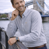 Mens English Oxford Shirt Button Down. Casual Office Work Weekender by Janeo British Apparel. Cool Grey - Thumbnail Image 2