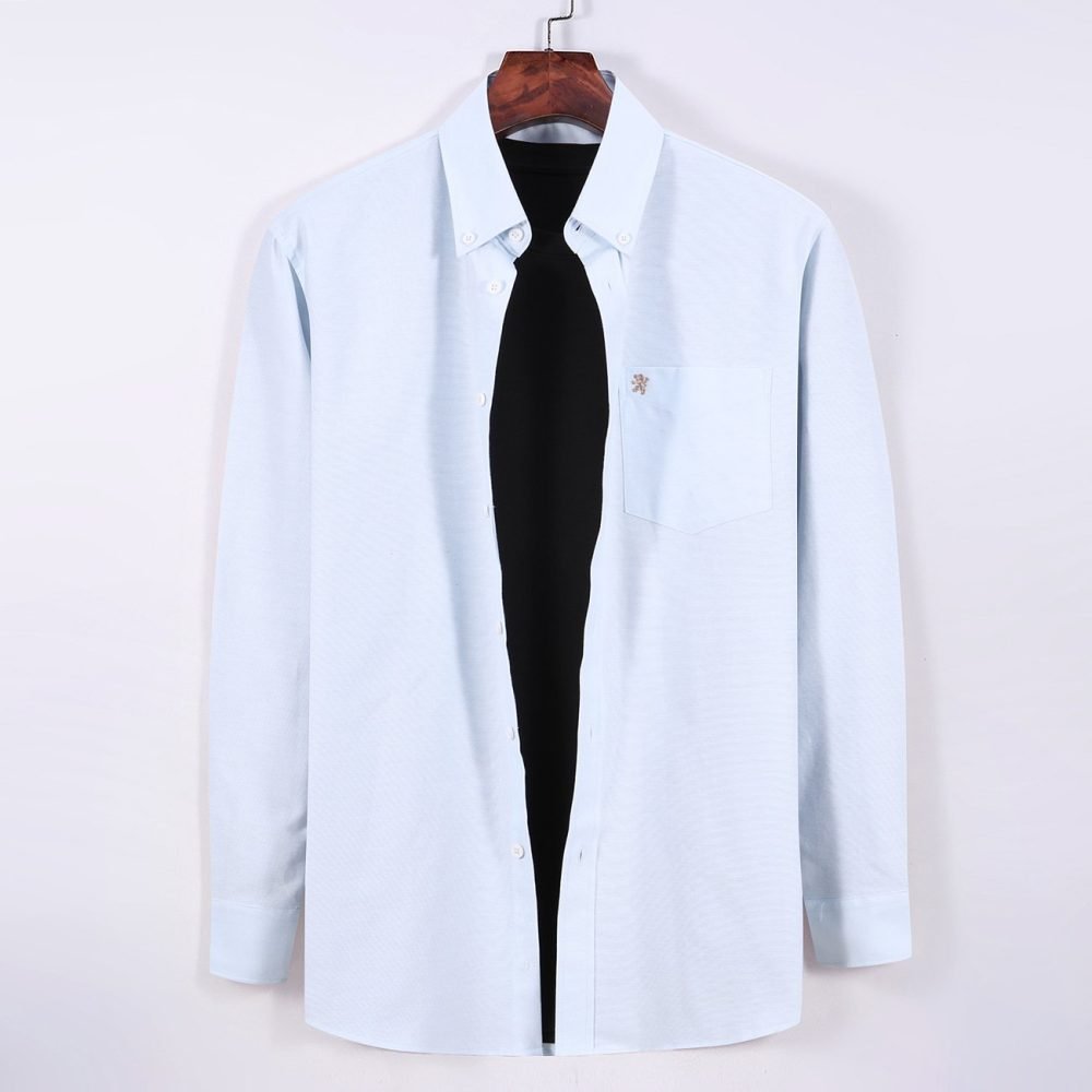 Mens English Oxford Shirt Button Down. Casual Office Work Weekender by Janeo British Apparel. Jordy Sky Blue - Image 7