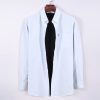 Mens English Oxford Shirt Button Down. Casual Office Work Weekender by Janeo British Apparel. Jordy Sky Blue - Thumbnail Image 7