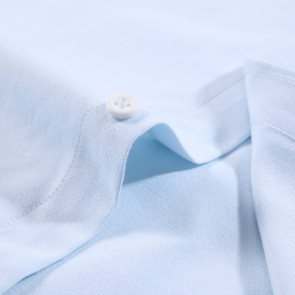 Mens English Oxford Shirt Button Down. Casual Office Work Weekender by Janeo British Apparel. Jordy Sky Blue - Image 10