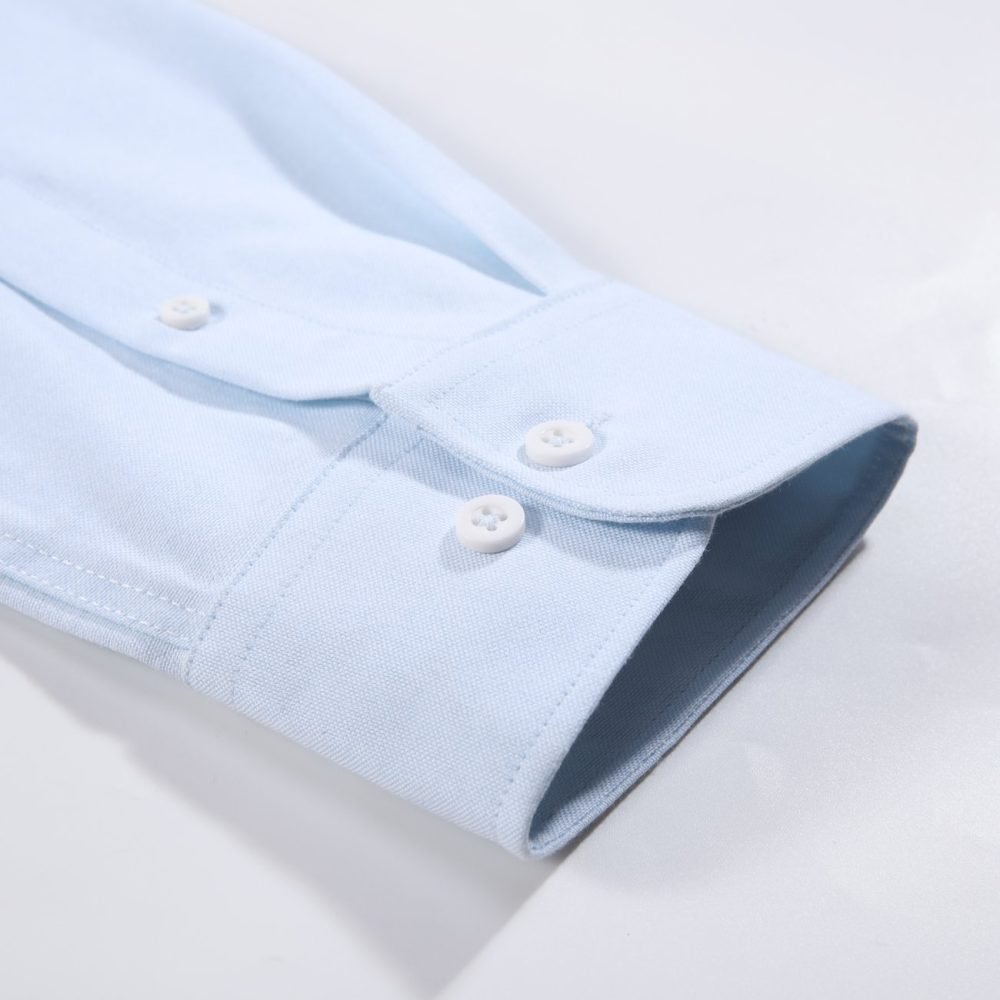 Mens English Oxford Shirt Button Down. Casual Office Work Weekender by Janeo British Apparel. Jordy Sky Blue - Image 9