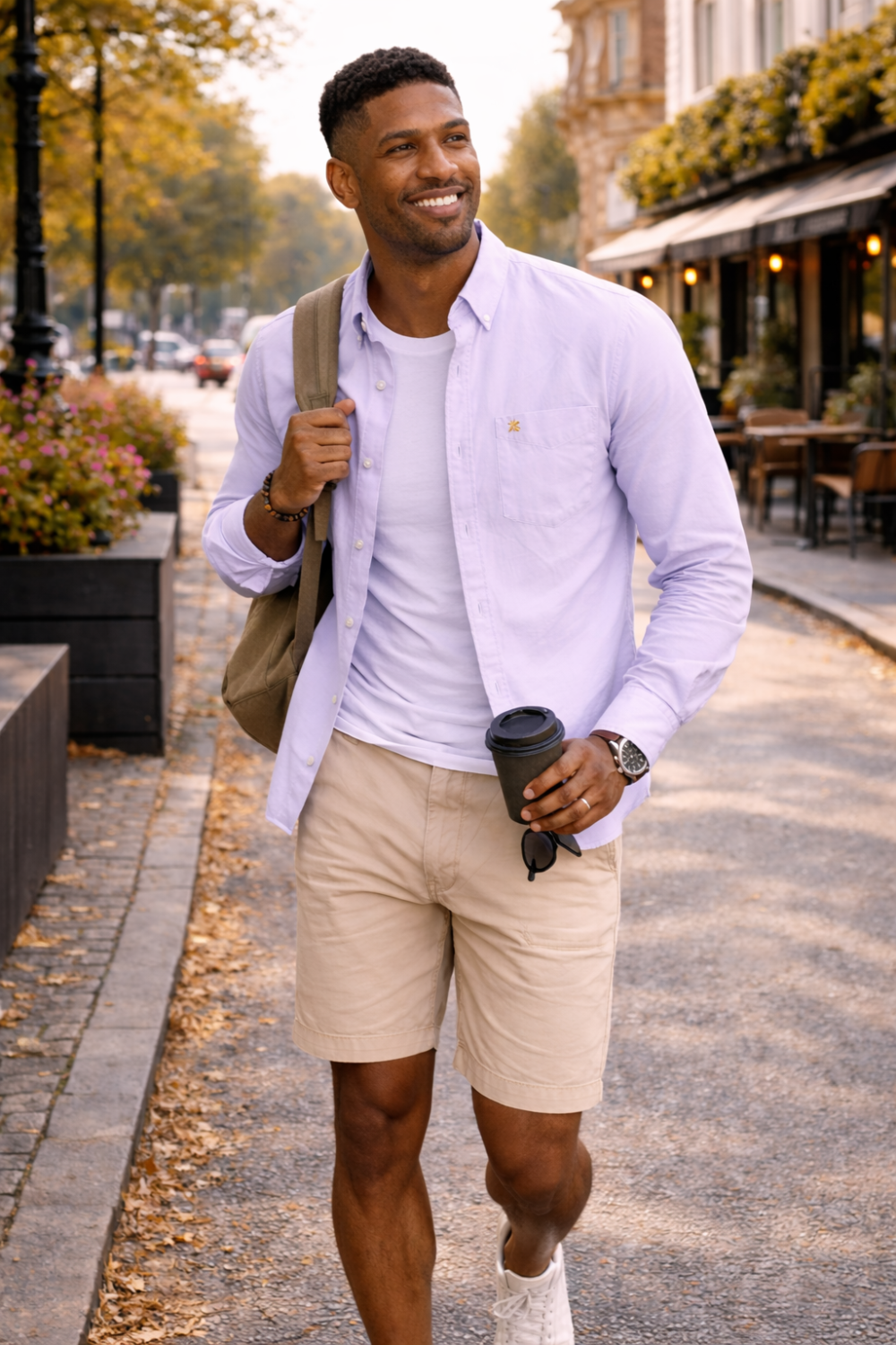 Mens English Oxford Shirt Button Down. Casual Office Work Weekender by Janeo British Apparel. Calm Me Lavender - Image 3