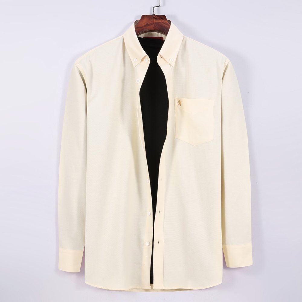 Mens English Oxford Shirt Button Down. Casual Office Work Weekender by Janeo British Apparel. Mellow Lemon - Image 7