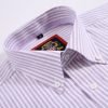 Calm Me Lavender - Mens Long Sleeve Stripe Oxford Shirt. The Kensington Button Down Collar & Pocket. Authentic Oxford Fabric - Thumbnail Image 7