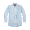 Paris Mint - Mens Long Sleeve Stripe Oxford Shirt. The Kensington Button Down Collar & Pocket. Authentic Oxford Fabric - Thumbnail Image 5