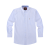 Jordy Sky Blue - Mens Long Sleeve Stripe Oxford Shirt. The Kensington Button Down Collar & Pocket. Authentic Oxford Fabric - Thumbnail Image 4