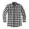 Mens Tartan Check Shirts Lumberjack Flannel Style by Janeo British Apparel. Black White Rebel - Thumbnail Image 4