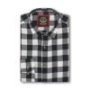 Mens Tartan Check Shirts Lumberjack Flannel Style by Janeo British Apparel. Black White Rebel - Thumbnail Image 6
