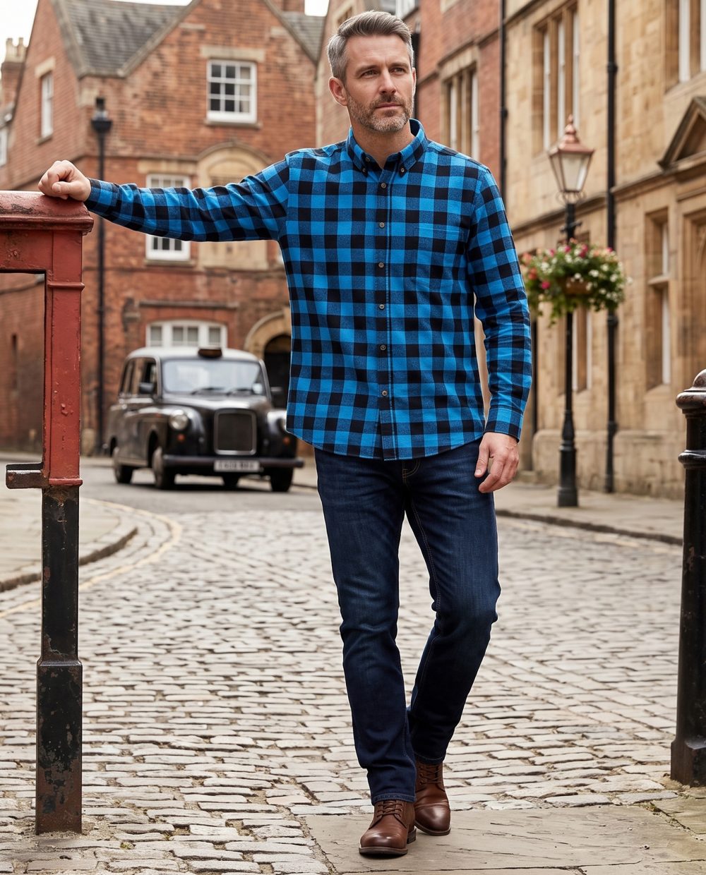 Mens Tartan Check Shirts Lumberjack Flannel Style by Janeo British Apparel. Bring Back My Turquoise - Image 2