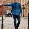 Mens Tartan Check Shirts Lumberjack Flannel Style by Janeo British Apparel. Bring Back My Turquoise - Thumbnail Image 2