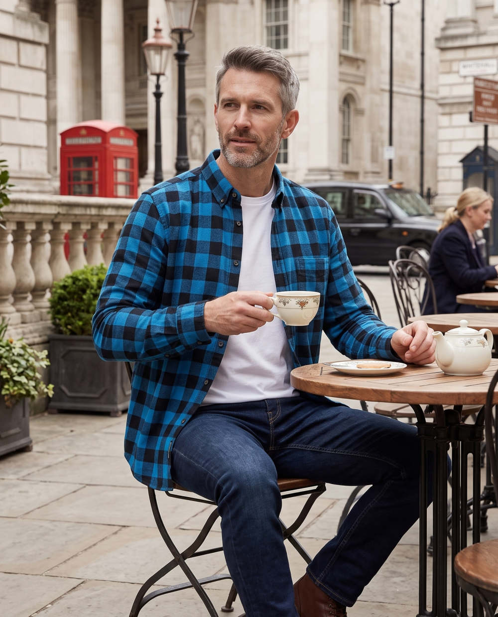 Mens Tartan Check Shirts Lumberjack Flannel Style by Janeo British Apparel. Bring Back My Turquoise - Image 3
