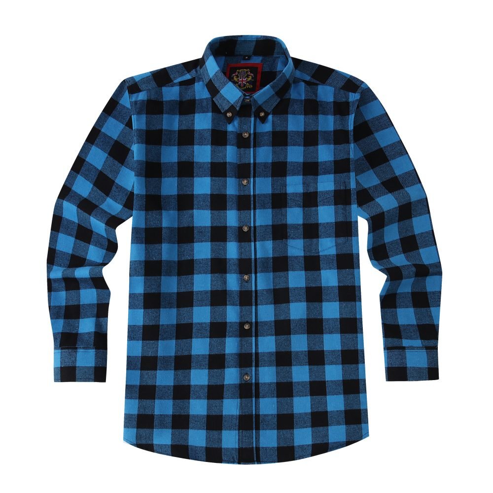 Mens Tartan Check Shirts Lumberjack Flannel Style by Janeo British Apparel. Bring Back My Turquoise - Image 4