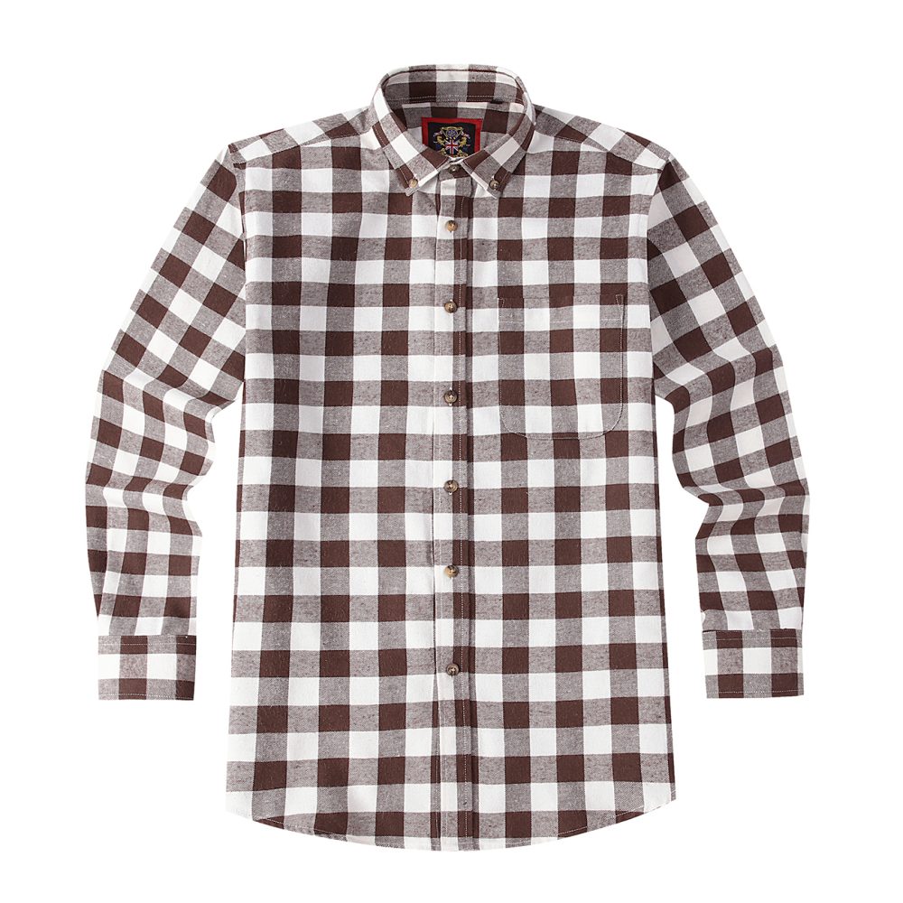 Mens Tartan Check Shirts Lumberjack Flannel Style by Janeo British Apparel. Brownstone Bobby - Image 5