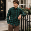 Mens Tartan Check Shirts Lumberjack Flannel Style by Janeo British Apparel. Brunswick Racing Green - Thumbnail Image 3