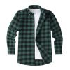 Mens Tartan Check Shirts Lumberjack Flannel Style by Janeo British Apparel. Brunswick Racing Green - Thumbnail Image 5