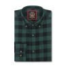 Mens Tartan Check Shirts Lumberjack Flannel Style by Janeo British Apparel. Brunswick Racing Green - Thumbnail Image 6