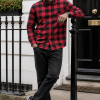 Mens Tartan Check Shirts Lumberjack Flannel Style by Janeo British Apparel. Red Chilli Peppers - Thumbnail Image 2