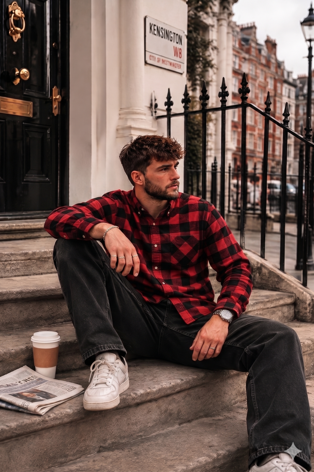 Mens Tartan Check Shirts Lumberjack Flannel Style by Janeo British Apparel. Red Chilli Peppers - Image 3