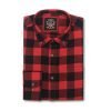 Mens Tartan Check Shirts Lumberjack Flannel Style by Janeo British Apparel. Red Chilli Peppers - Thumbnail Image 6